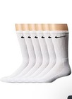 Nike Dri Fit Dry Cushioned Cotton Crew Socks 6 Pairs Large Wh  te