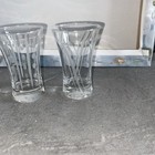 Vtg Luminarc Clear Etched Glass Flared Liquor Shot Glasses Set Of 4 Euc