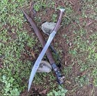 Custom Handmade Tactical Scimitar Sword   36   Carbon Steel Blade  hunting Sword