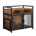 41  Dog Kennel  dog Crate Furniture Indoor Metal Dog Cage With 2 Storage Shelves