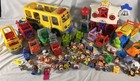 Huge Lot - Little People Toys Figurines Trucks Bus Fire 61 Pieces School Toddler