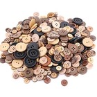  650 Pieces Assorted Sizes Resin Buttons 2 And 4 Holes Coconut Shell Color