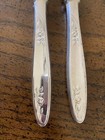 Francis Newton   Sons Vintage Silver Plate Flatware Dinner Knives Rose Set Of 2