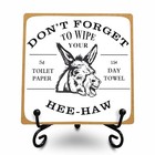 4 Inches Funny Wooden Sign  Western Donkey  Vintage Quote Wood Plaque With 