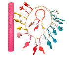 Vintage 80s Charm Necklace And Bracelet 19 Clip Charms Some Broken Flawed