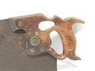Disston 28  D8 Thumbhole Dual Grip Skew-back Rip Saw 6 Tpi  1878-1888  Philad a
