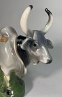 Vintage Brahma Bull Ezra Brooks Heritage China Ceramic Whiskey Decanter Bottle