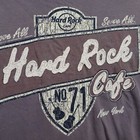Hard Rock Cafe Shirt Mens Medium Brown Logo New York - Faded holes