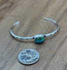 Navajo Handmade Sterling Silver Sonoran Gold Turquoise Stacker Cuff Bracelet