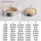 Stainless Steel Bamboo Steamer Household Round Dumpling Dim Sum Steamer Kitchen