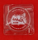 Vintage Clear Glass Marketing Ashtray   Rahr s Beer   Green Bay Wisconsin Wi