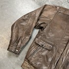 Vintage Leather Jacket Mens Medium Brown Charles Klein Vintage Worn In Vintage 