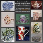 Allover Red Paisley Chintz 1 Pc 9 X 13 5 Inch Overglaze Ceramic Decal Sheet
