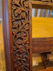 Vintage Carved Teak Folding Adjustable Book   Recipe Stand