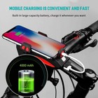 40000lm Usb Rechargeable Led Cycle Bike Headlight Phone Holder With Power Bank