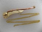 New 5  Brass Copper Boatswain Whistle W Chain Bosun Call Pipe Maritime-nautical