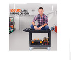 Vevor Utility Service Cart Rolling Cart 2 Shelf 550lbs With 360   Swivel Wheels