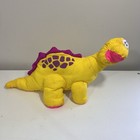 Vintage Fisher Price Puffalump Dinosaur Plush 1992 Lot Of 2 Purple Yellow Work