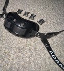 Adams Pro 100 Black  Black 4pt High Hook-up Hard Cup Chinstrap