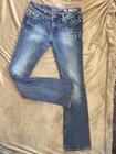 Miss Me  Women   s Blue Medium Wash Low Rise Slim Skinny Jeans Distressed 29