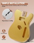 Diy Tele Style Electric Guitar Kit Gold Mahogany Body maple Neck  Incl Parts 