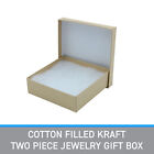 Cotton Filled Kraft Two Piece Jewelry Gift Boxes - 3      X 3      X 1   case Of 100 