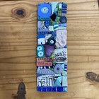 Handmade Clay glass Mosaic Art Island Magic Polymer Clay Original On Wood 12   x4   