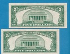 2- 5 00 1934-c Consecutive Silver Certificate Blue Seal Choice New Pair