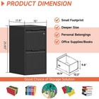 Metal 2 Drawer Small File Cabinet Lockable Cabinet Office Filing Storage Cabinet