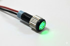 Plb6-g Ati 6mm 1 4  Green 12v  Led Metal Indicator Pilot Dash Light Black Body
