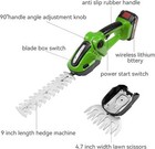 Toovem Cordless Hedge Trimmer 24v Electric Weed Grass Cutter Shrubbery Trimmer