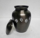 Dark Pet Paw Urn Beauty Design Small Cremation Urns With Velvet Bag 6 Inches