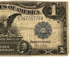 1899  1 One Dollar Silver Certificate  black Eagle  Series Large Note  9778a