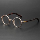 Hand Made Titanium Eyeglass Frames Round Vintage 45mm Acetate Glasses Us10881