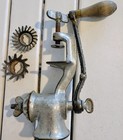 Vintage L f    C  Universal  0 Cast Iron Meat Grinder Grain Mill With 3 Discs