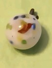 6ct Vintage German Handpainted Glass Ball Buttons With Metal Loop Shanks 0 25 