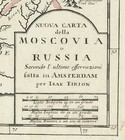 Antique Map  nuova Carta Della Moscovia O Russia  Albrizzi - Tirion  1740