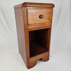 Vintage Art Deco Waterfall Nightstand End Table Mid-century Modern W drawer