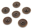 Commonwealth Australian 1912 One Penny Coin Buttons Studded Lot Of 6 Antique