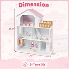 3-story Doll House With 5 Rooms And Furniture Accessories  Pretend Play Toy