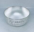 Silverplated Incense Bowl Buddhist Prayers Script Stamped Altar Ritual Decor 7