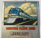 Vintage Missouri Pacific Lines   Route Of The Eagle  Wall Calendar W date Cards