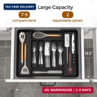 Ukeetap Extra Large Expandable Silverware Organizer  Bpa-free Food-safe Cutlery