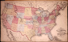 Antique 1876 Early Map Of The United States With Original Territories 17x28- 05
