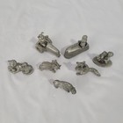 Lot Of 7 Vintage Spoontiques Pewter Figures Trinkets 9 Oz  Animals Tchotchkes