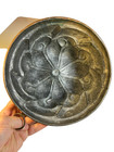 Antique Arts   Crafts Hammered Copper Bundt Cake Mold Pan Hanging Ring 9 25   