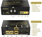 Hdmi Kvm Switch 2 Monitors 2 Computers  2 Port Dual Monitors Kvm Switcher For   
