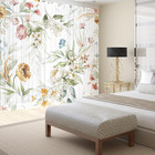 Floral Sheer Curtains 63 Inch Yellow Flower 2 Panels Chiffon Window Drapes