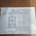 Wood Armoire Wardrobe Cabinet Brown Medium Tone 2 Hinged Doors 2 Drawers Shelf