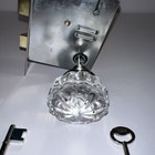 Brushed Nickel Mortise Lock Set Crystal Glass Knob Antique Door Knobs Interior